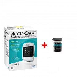 ACCCHEK Instant - Coffret Glucomètre + 10 Bandelettes gratuite