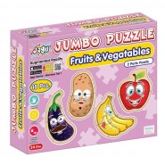 18 Jumbo Puzzle de 2 Pcs 10*16 CM- FRUITS