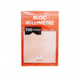 Bloc papier millimétré de 100 feuilles Selecta