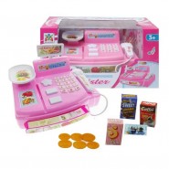 Caisse enregistreuse pour enfants, jouet électronique avec Microphone et haut-parleur et jeu de supermarché