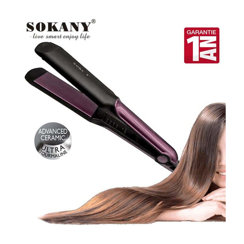 Sokany Lisseur cheveux - Professionnel - Plaque En Céramique - Noir& Violet- SY-6505