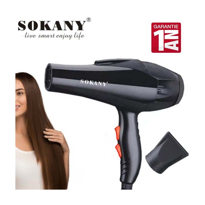 Sokany Sèche Cheveux Professionnelle - 2300 W - NOIR - HS-3618