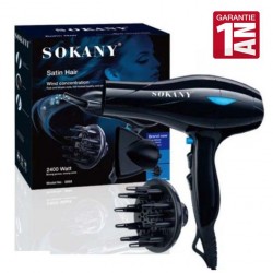 Sokany Sèche Cheveux Professionnelle - 2400 W - NOIR