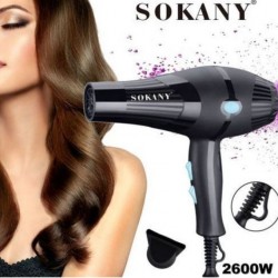 Sokany Sèche Cheveux Professionnelle - 2600 W - NOIR - HS-3210 - Garantie 1 an