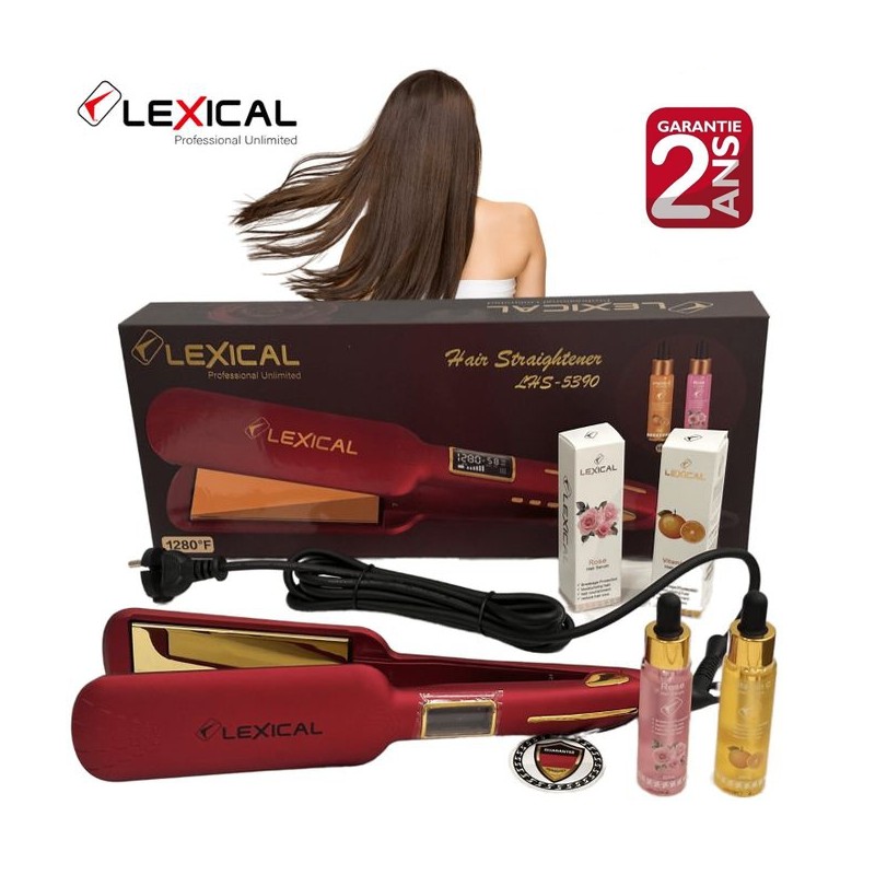 LEXICAL Fer à Lisse Cheveux Plaque En Céramique1280F- Avec Cadeaux-2 ans Garantie