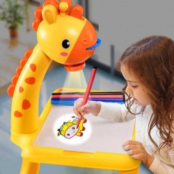 Tableau de dessin interactif de dessin pour enfants avec projecteur et crayons