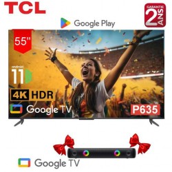 TCL Tv 55" P635 -Smart -Google-tv - 4K + barre de son