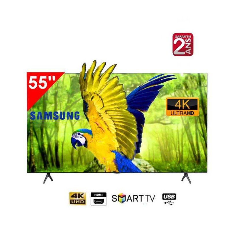 Samsung Smart TV 55" 4K Crystal UHD - TU7000 - Noir -