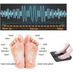 Tapis de Massage électrique EMS, stimulateur musculaire des pieds