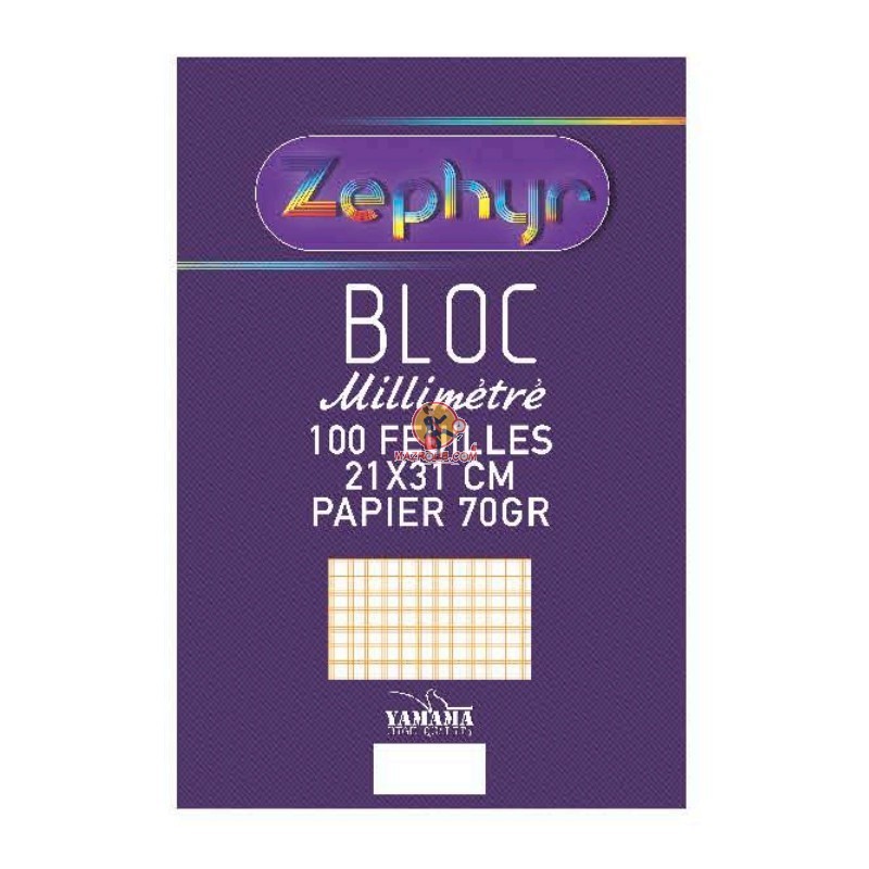 Bloc papier millimétré de 100 feuilles
