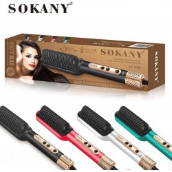 Sokany Brosse à lisser électrique chauffant multifonctionnel pour cheveux lisses