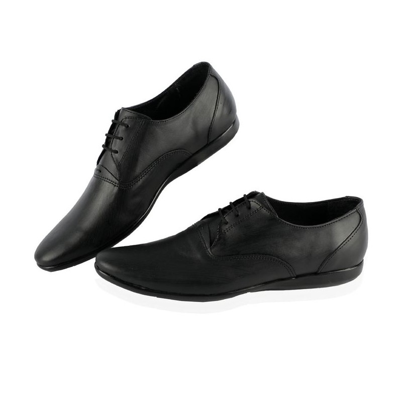 Chaussure - Simple - Avec lacets - Cuir - Réf: 01N