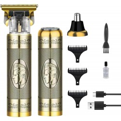 Tondeuse & Rasoir PRO 3 en 1 en métal DRAGON - Barbe, Cheveux et Oreilles - Rechargeable & Portable