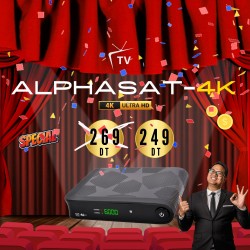 Récepteur Alphasat-4K ULTRA HD 4K / Noir + 5 abonnements