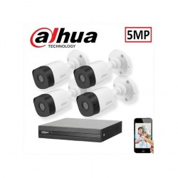 Kit vidéo surveillance enregistreur + 4 caméras UP TO 5MP +DD 500g +Alimentation 12v 5a+BNC+FICHES+BOITES JONCTION