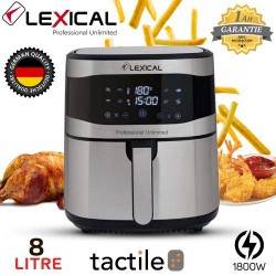 Friteuse Sans Huile LAF3050 1800W - XXXL - écran LCD -8 Litre - Garantie 1 an