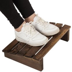 Repose-pieds ergonomique en bois rouge sous le bureau