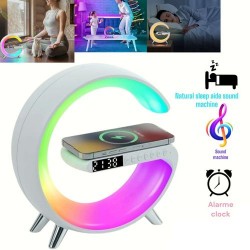 Speaker - haut parleur bluetooth + Smart LED Lampe RGB - avec chargeur sans fil