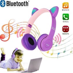 Casque bluetooth - Micro SD - LED Lumière Colorée - CAT