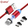 Câble Magnétique - 3en1 - Compatible avec Micro USB V8 -Type C - iPhone GFUZ