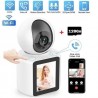 Caméra surveillance WIFI interne - Full hd - 360 degré - avec ecran + carte memoire 128Go