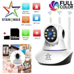 Caméra surveillance WIFI - 1080P - Autotracking - Color Vu + Carte Micro SD 32Go