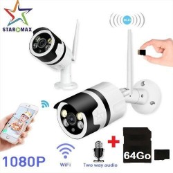 Caméra Surveillance WIFI - 1080P - extérieur - avec carte micro SD 64Go