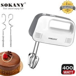 Batteur à main Sokany CX-6618 Blanc & Noir - 400 W