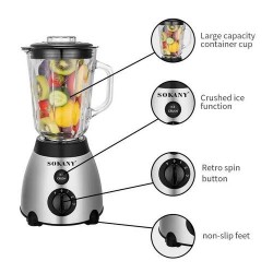 Mixeur 2en1- 400W Blender 1.5 L Sokany 149S