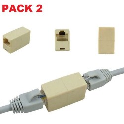 Pack de 2 - Rallonge - Raccord Réseau RJ45