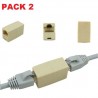 Pack de 2 - Rallonge - Raccord Réseau RJ45