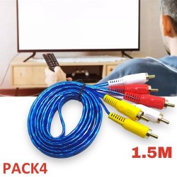 Pack de 4 Câble 3 RCA vers...