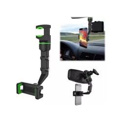 Support de téléphone multifonction rétroviseur de voiture avec rotation à 360°, réglable