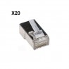 Pack de 20 pièces - Connecteurs RJ45