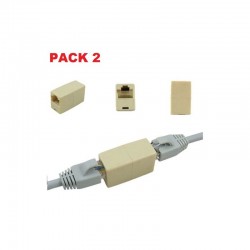 Pack de 2 - Rallonge - Raccord Réseau RJ45