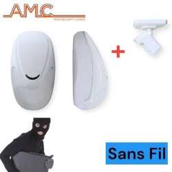 Détecteur de Mouvement - amc - Radar Sans Fil - Interne pour Alarme + Support