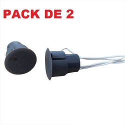 Pack 2 Détecteur D'ouverture - Contact Alarme - encastré