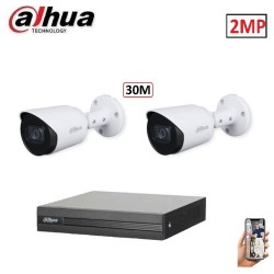 Pack 2 Caméra surveillance HD - 2MP - 30M + XVR 4