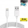 cable USB de charge pour iphone - 2 mètres