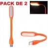 Pack 2 USB Lampe Led Lumière - PC - Flexible