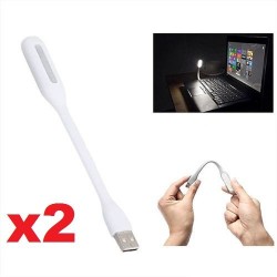 Pack 2 USB Lampe Led Lumière - PC - Flexible