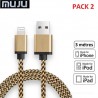 Pack 2 cable USB de charge - pour iphone - 3 mètres