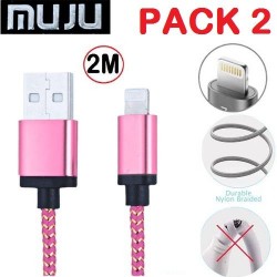 Pack 2 cable USB de charge pour iphone - 2 mètres