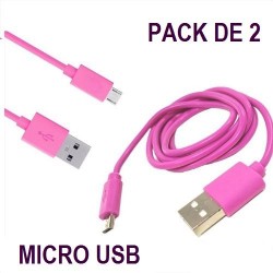 Pack 2 Câbles USB de Charge - vers Micro USB V8