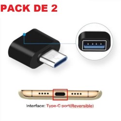 Pack de 2 AdaptateurS - USB - Vers Type C