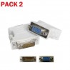 Pack 2 Adaptateur DVI Male Vers VGA Femelle