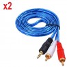 Pack 2 Câbles Jack sterio Male Vers 2 RCA Male
