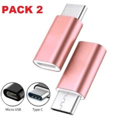 Pack 2 Adaptateur TYPE C vers Micro USB V8