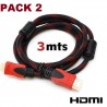 Pack Câbles HDMI Vers HDMI - 3 mètre