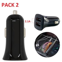 Pack Chargeur Voiture - Mini Allume Cigare - 2 Ports USB